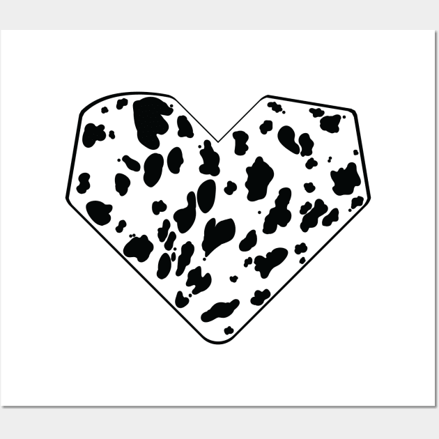 Dalmatian's Spots Love Heart Wall Art by LozzieElizaDesigns